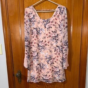 Speechless Pink and Purple Floral Dress SZ S